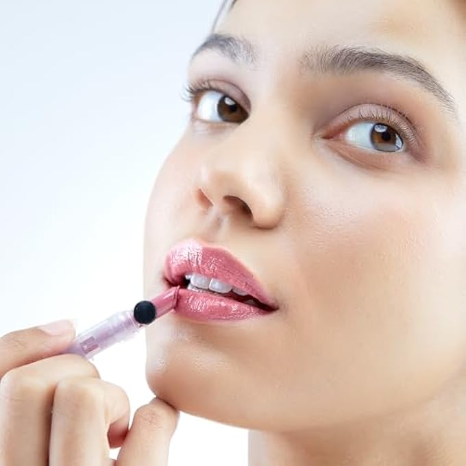 CLICKA ONE-TOUCH RETRACTABLE TINTED LIP BALM, MOISTURIZING LIP GLOSS WITH MENTHOL (ROSE PINK) KOREAN LIP CARE - Image 2